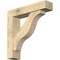 Ekena Millwork Funston Block Rough Sawn Bracket w/ Offset Brace, Douglas Fir, 6"W x 26"D x 26"H BKT0604X26X26FST05RDF - alternate 1